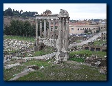 F.R. met overblijfselen van de tempels van Saturnus en Vespasianus�