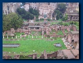 zicht op het Forum Romanum vanaf de Palatijn�